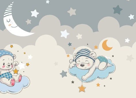 Papier peint Bébés Oursons rêveurs