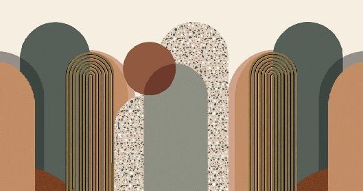 Papier peint Art déco graphique tendance