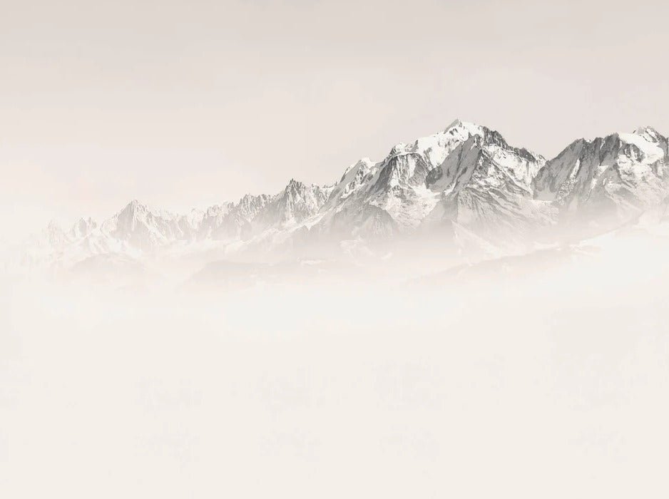 Tapete Mont Blanc im Sepia-Nebel