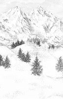 Papier peint montagne sommets de Chamonix