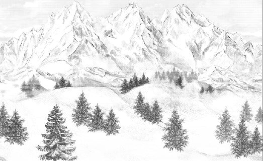 Tapete Berggipfel von Chamonix