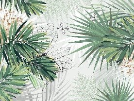 Papier peint panoramique nature green palm