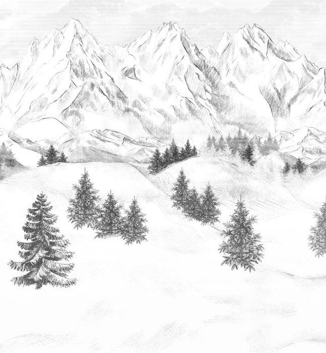 Tapete Berggipfel von Chamonix
