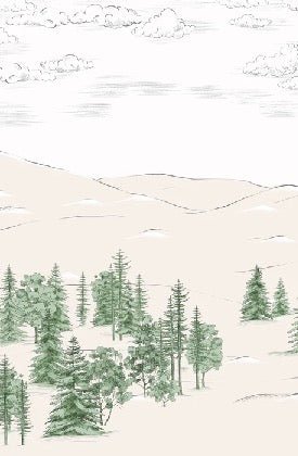Tapete Skizze von Cimes grün