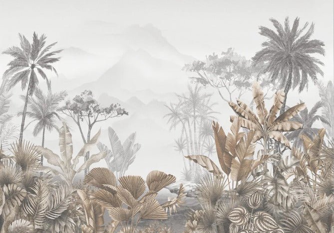Tropical sepia wallpaper
