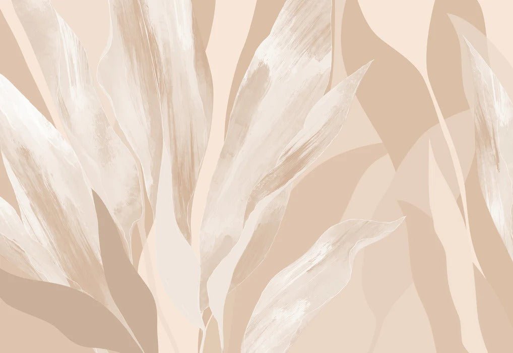 Tapete Blumenstoff beige