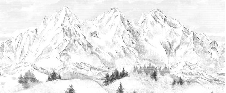 Papier peint montagne sommets de Chamonix