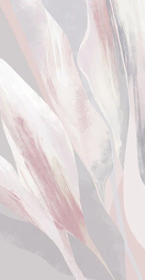 Papier peint étoffe florale rose poudré, XXL, tendance