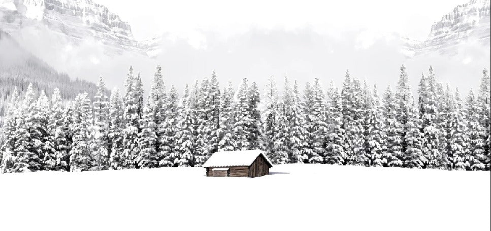 Carta da parati panoramica per chalet di montagna