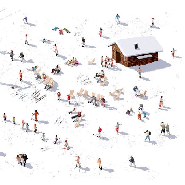 Papier peint panoramique après ski, XXL, tendance