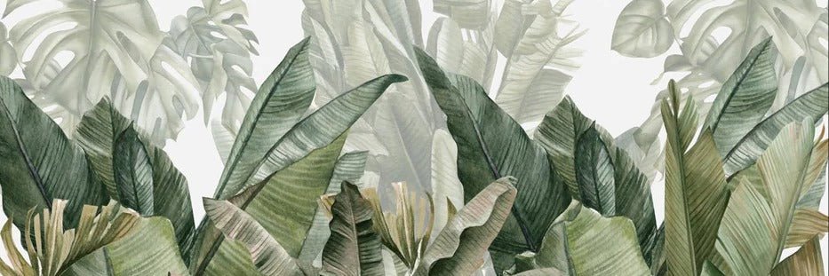 Papier peint panoramique bananier vert, XXL, tendance