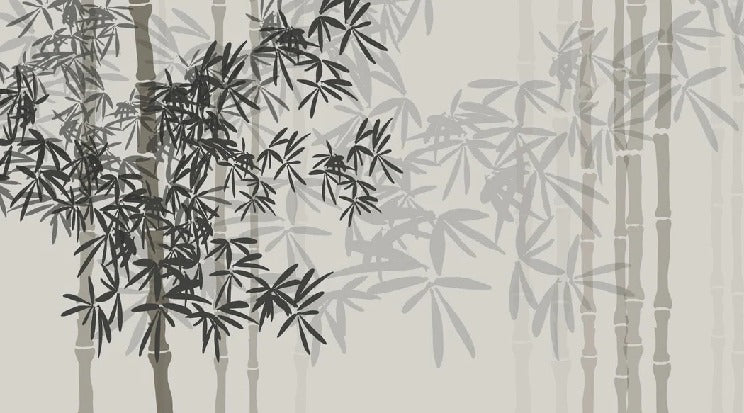 Papier peint panoramique bambou, XXL, tendance