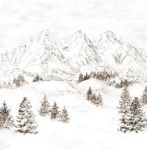 Papier peint montagne massif des Alpes, XXL, tendance
