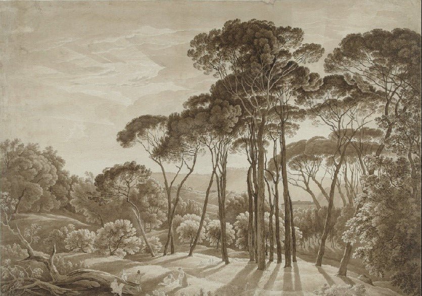 Papier peint panoramique paysage italien ambré, XXL, tendance