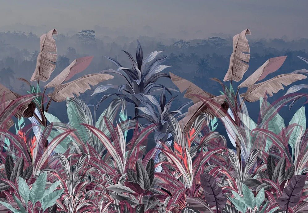 Papier peint panoramique éclat botanique, mural concept, tendance