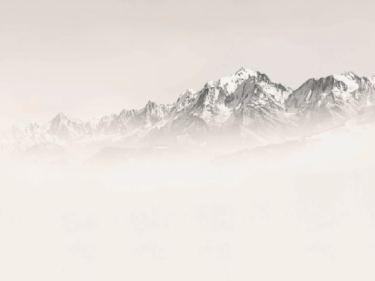 Tapete Mont Blanc im Sepia-Nebel