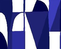 Carta da parati blu in stile Memphis