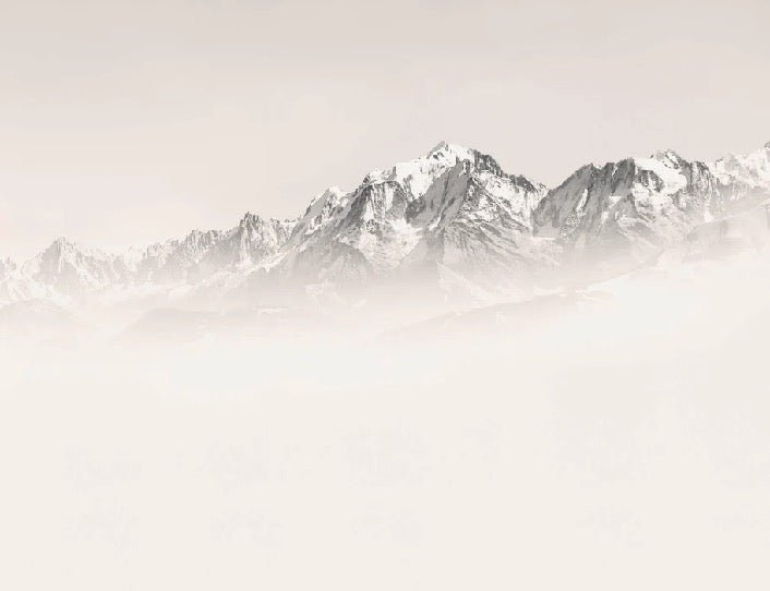 Tapete Mont Blanc im Sepia-Nebel