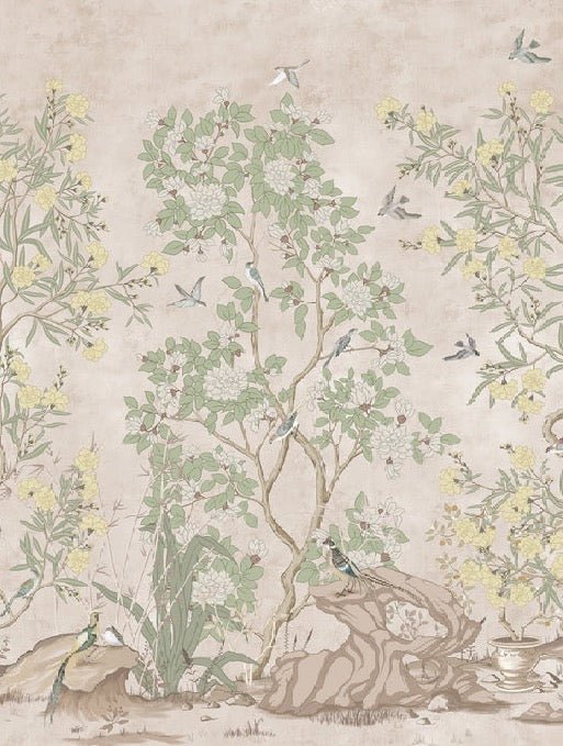 Papier peint panoramique chinoiserie garden, XXL, tendance
