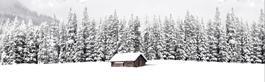 Papier peint panoramique chalet en montagne