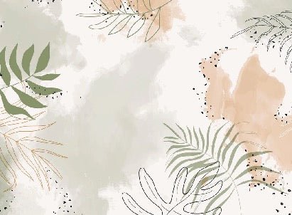 Panorama-Tapete Aquarell Pflanzen