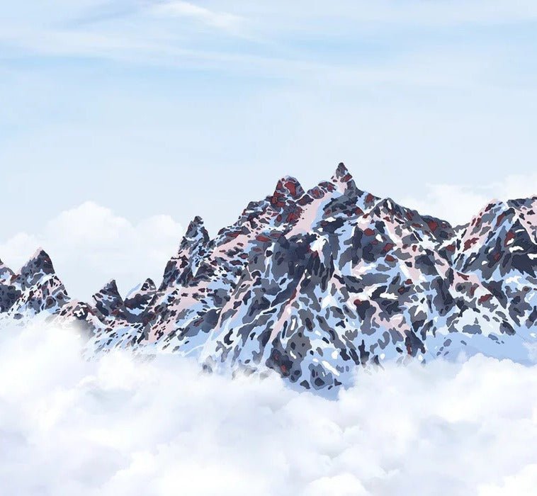 Papier peint Mont Blanc toile des Cimes
