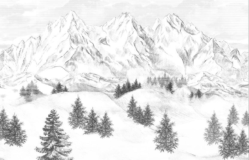 Tapete Berggipfel von Chamonix