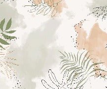 Panorama-Tapete Aquarell Pflanzen
