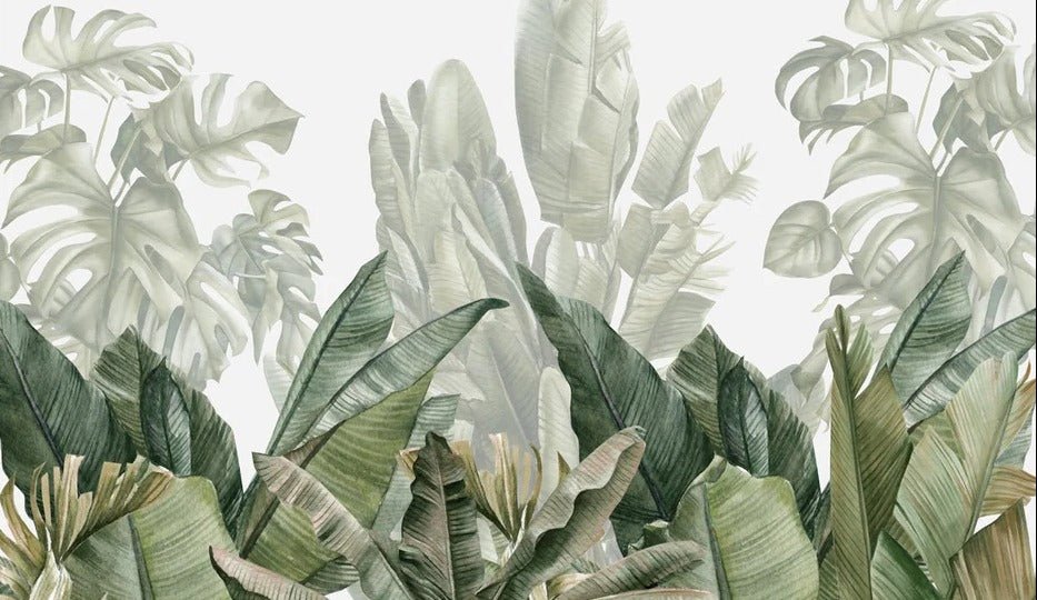 Papier peint panoramique bananier vert, XXL, tendance