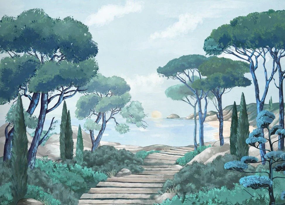 Papier peint balade dans les calanques, XXL, tendance