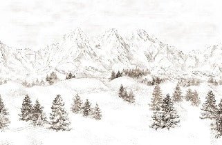 Papier peint montagne massif des Alpes, XXL, tendance