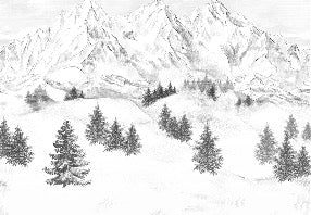Tapete Berggipfel von Chamonix