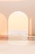 Papier peint panoramique design sunset arch, mural concept, tendance
