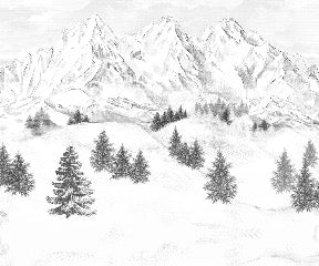 Papier peint montagne sommets de Chamonix