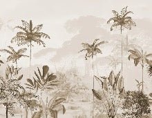 Papier peint panoramique jungle eden sépia, XXL, tendance