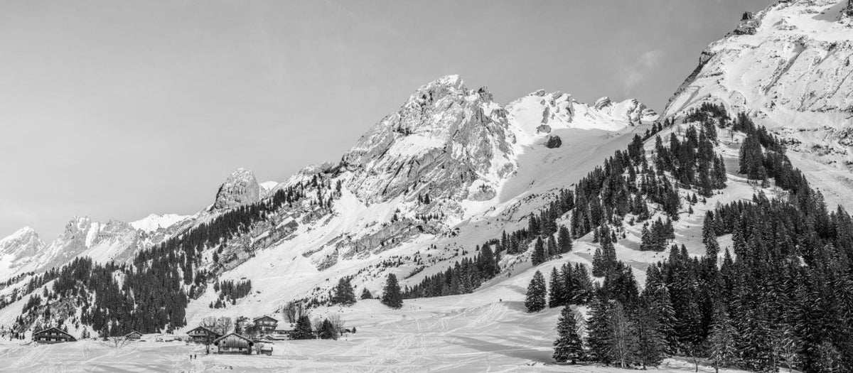 Panorama-Tapete Chalet Alm