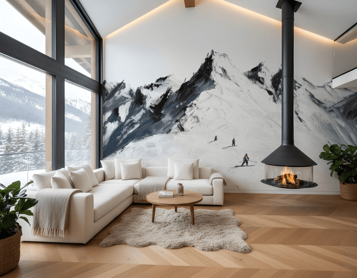 Tapete Skibergsteigen in den Bergen