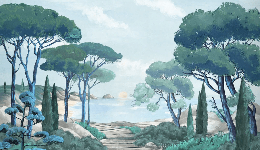 Papier peint balade dans les calanques - Muralconcept