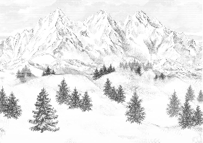 Tapete Berggipfel von Chamonix