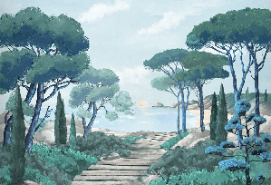 Papier peint balade dans les calanques - Muralconcept