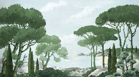 Tapete „Spaziergang in den grünen Calanques“