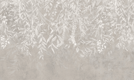 Papier peint design végétal moderne beige - Muralconcept