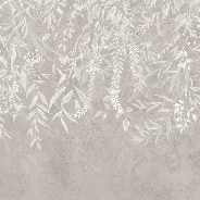 Papier peint design végétal moderne beige - Muralconcept