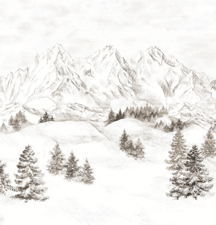 Papier peint montagne massif des Alpes