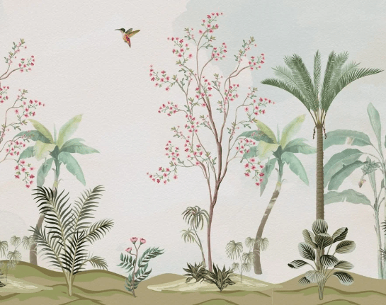 Papier peint chinoiserie jungle, XXL, tendance