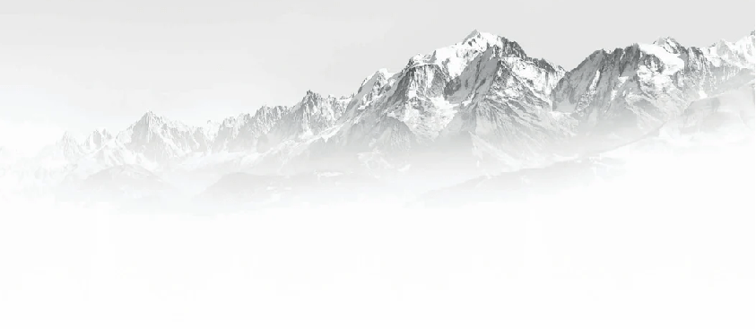 Papier peint Mont Blanc dans la brume noir et blanc