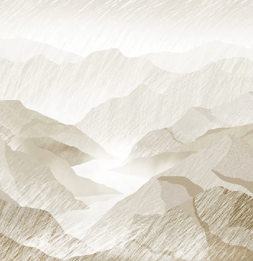 Papier peint illustration montagnes sépia, XXL, tendance