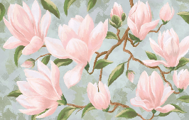 Papier peint magnolia en fleur - Muralconcept