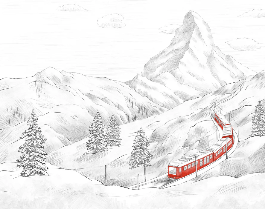 Papier peint panoramique Mont Cervin