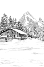 Papier peint montagne Suisse - Dent d'Oche - Muralconcept
